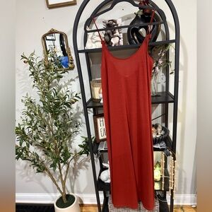 Nordstrom Red Spaghetti Strap low back Sundress Maxi size xs